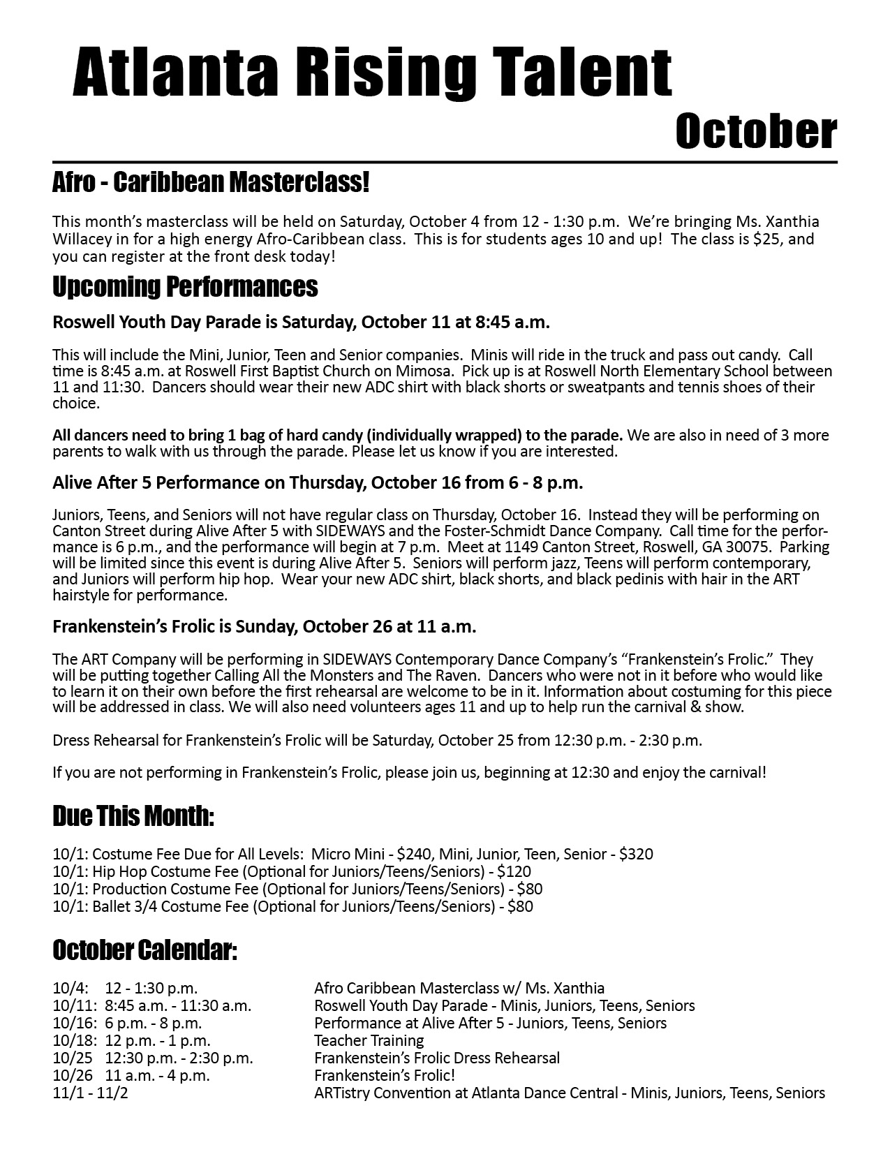 Atlanta Rising Talent Dance Company Roswell, GA Atlanta Dance Central